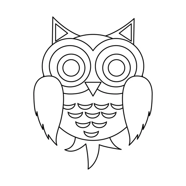 Икона совы — стоковый вектор