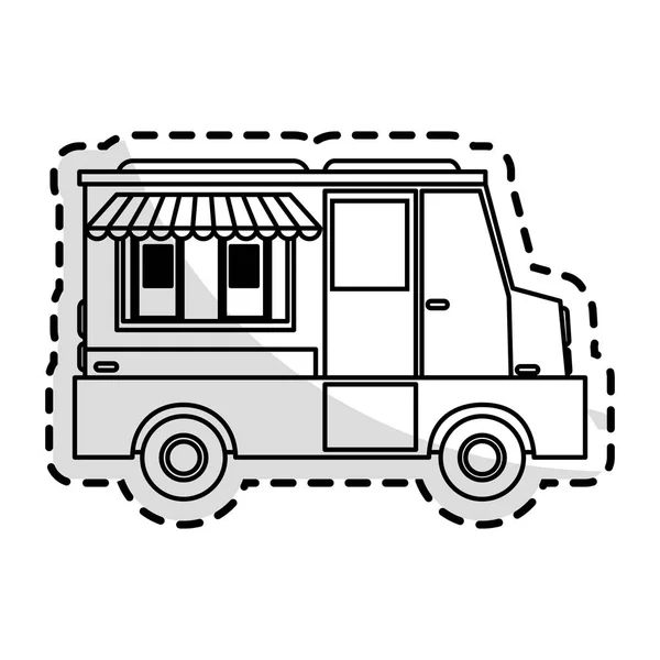 Икона автомобиля мороженого — стоковый вектор