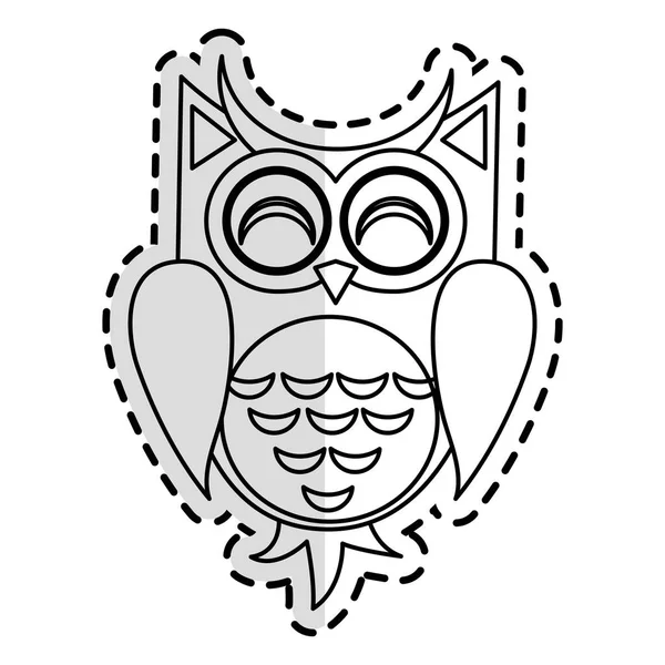 Owl cartoon icon — Stock Vector