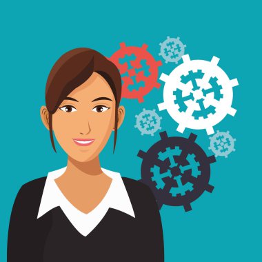 iş kadını vites işbirliği çalışması