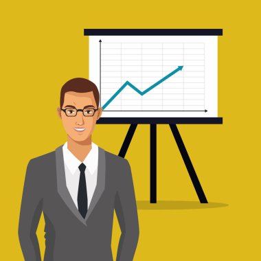 adam iş profesyonel grafik sunumu