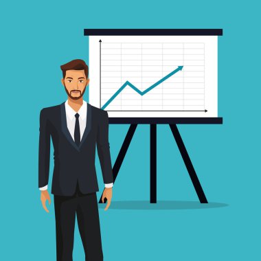 adam iş ofis sunu finansal grafik