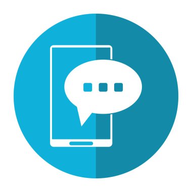 Smartphone kabarcık konuşma konuşma gölge