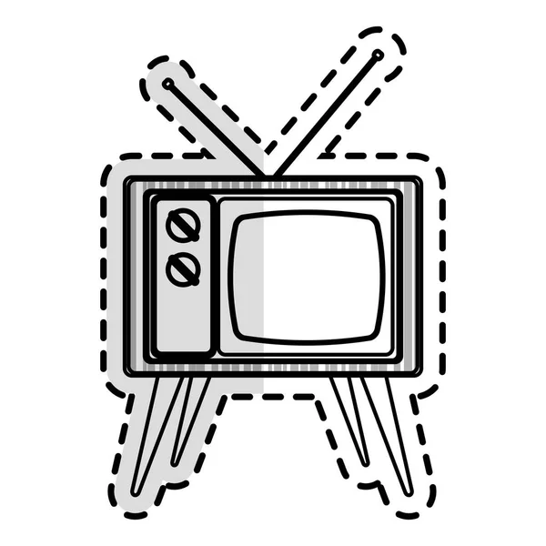 Ícone de televisão retro — Vetor de Stock