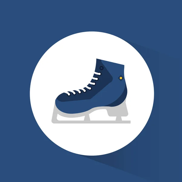 Gelo azul skate ícone do esporte de inverno — Vetor de Stock