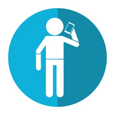 avatar smarphone iletişim gölge kullanarak