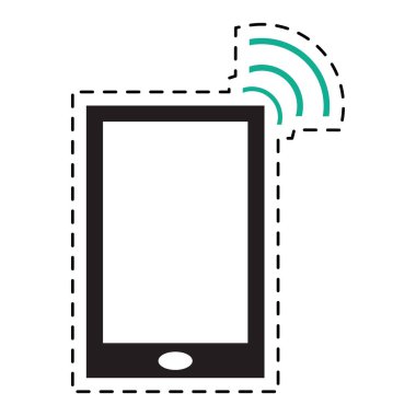 Smartphone Internet bağlantı dijital aygıt noktalı çizgi