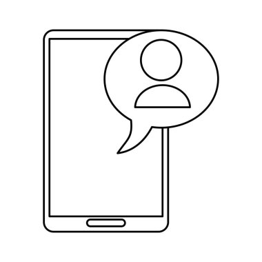 Smartphone karakter sohbet kabarcık konuşma doğrusal