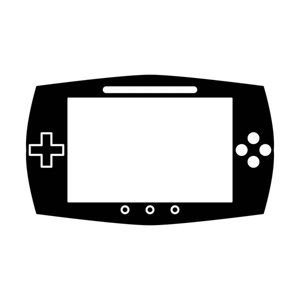Silhouet game console draagbare play-apparaat — Stockvector