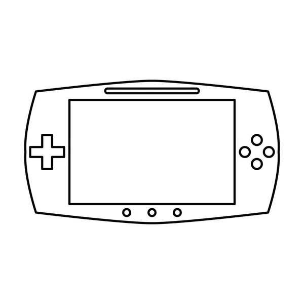 Console de jogo dispositivo de jogo portátil linear —  Vetores de Stock