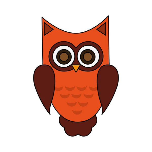 Owl cartoon icon — Stock Vector