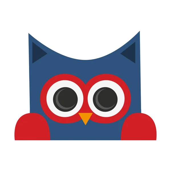 Owl cartoon icon — Stock Vector