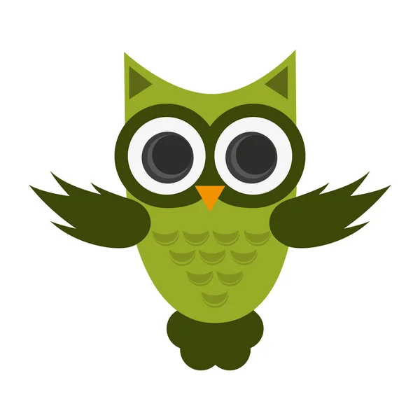 Owl cartoon icon — Stock Vector