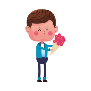 sevimli çocuk çizgi film simgesi