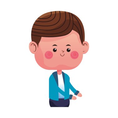 sevimli çocuk çizgi film simgesi