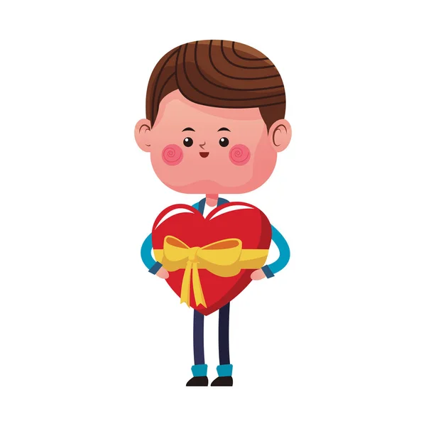 Drăguț băiat desene animate icon — Vector de stoc