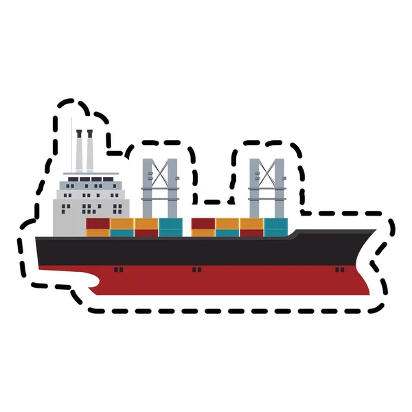 Cargo ship icon — Stock Vector