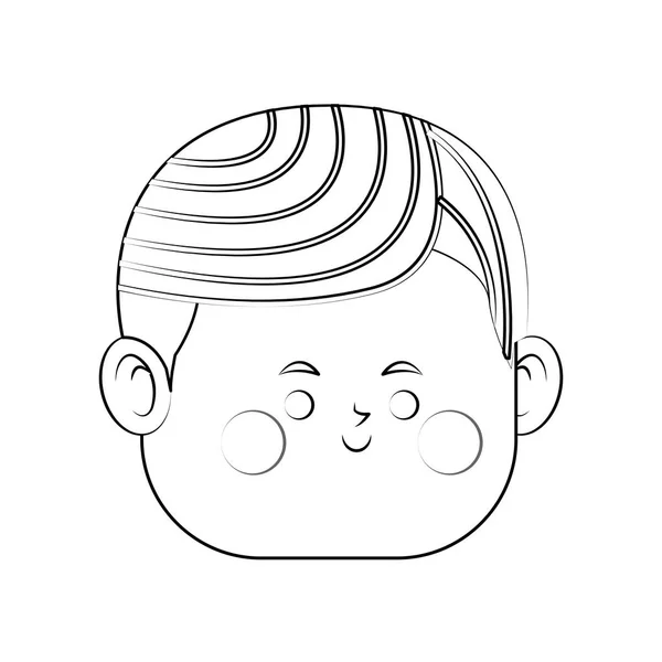 Kawaii chico icono — Vector de stock