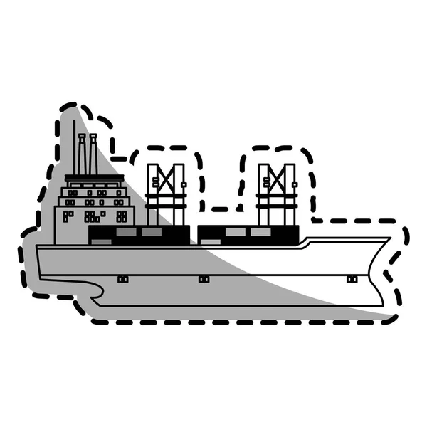 Pictogram vrachtschip — Stockvector