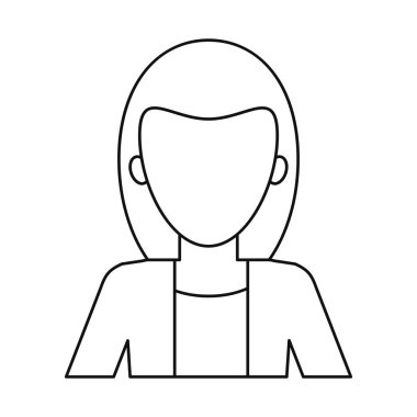 kadın iş Yöneticisi işçi zarif ince çizgi