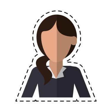 çizgi kesim saç kuyruk stil resmi işgal kadın