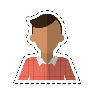 genç adam ekose gömlek işçi işgal kesme hattı