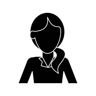 siluet saç kuyruk stil resmi işgal kadın