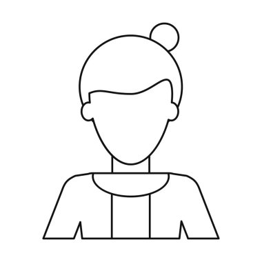 Afro kadın topuz saç kazak rahat ince çizgi