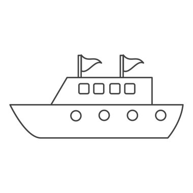 Yat lüks seyahat hedef ince çizgi