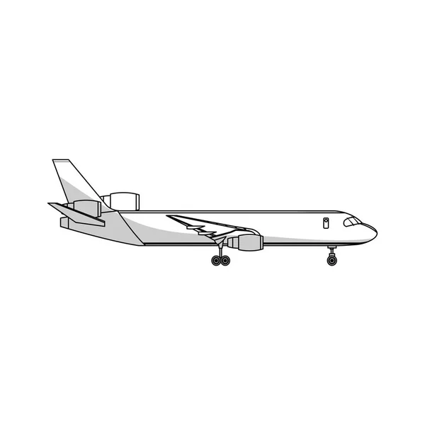 Imagen icono de avión — Vector de stock