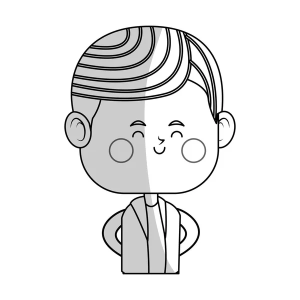 Kawaii chico icono — Vector de stock