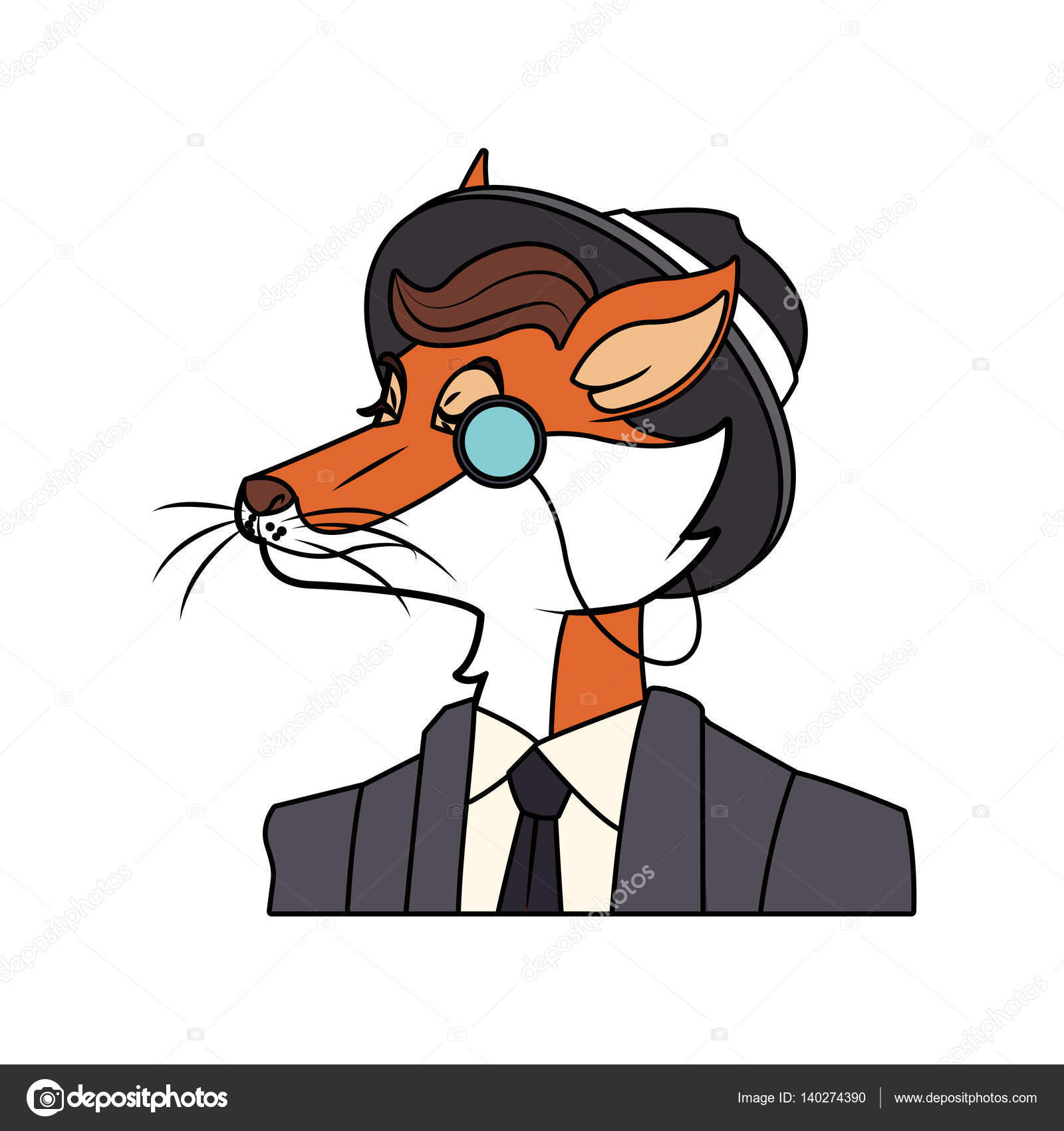 Disegno degli animali hipster — Vettoriale Stock