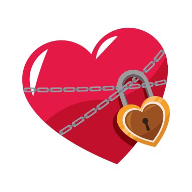 kalp asma kilit simgesine sahip