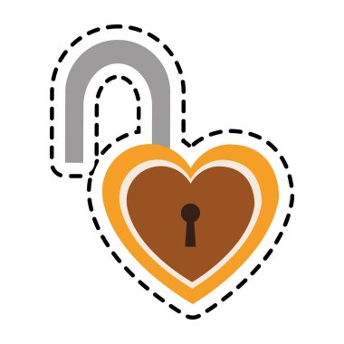 kalp şeklinde asma kilit