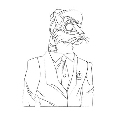 hipsters hayvanlar tasarım