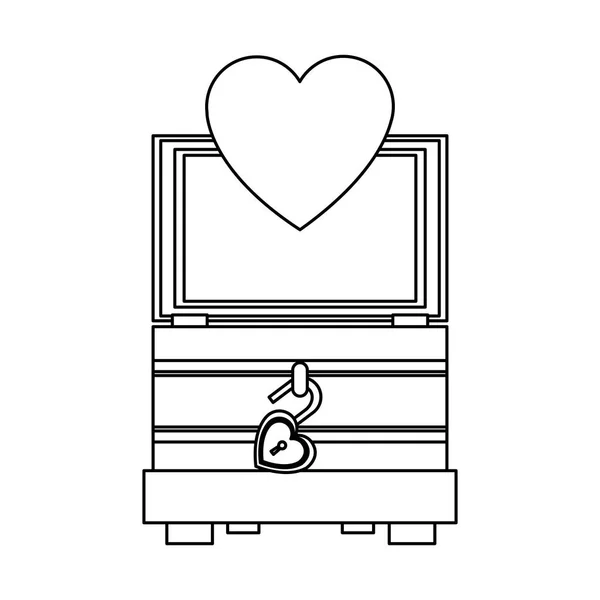 Kofferraum der Liebesikone — Stockvektor