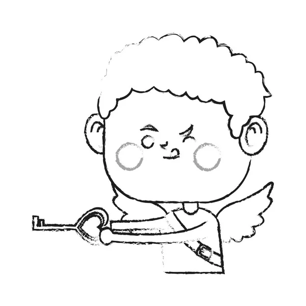 Baby cupid icon — Stock Vector
