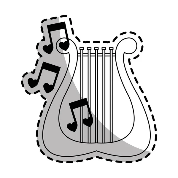 Icône lyre instrument — Image vectorielle