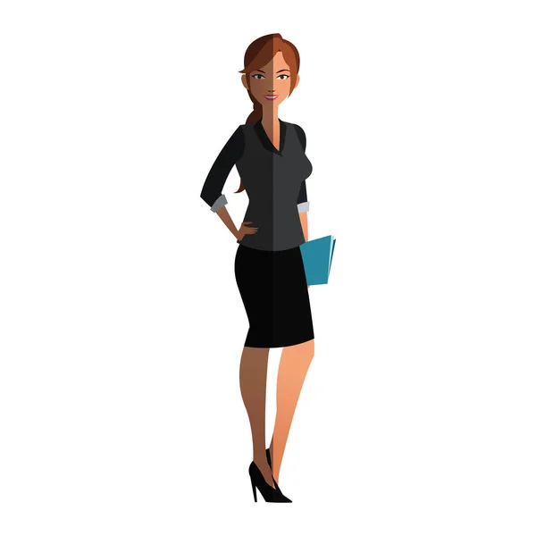 Businesswoman cartoon icon — Stock Vector