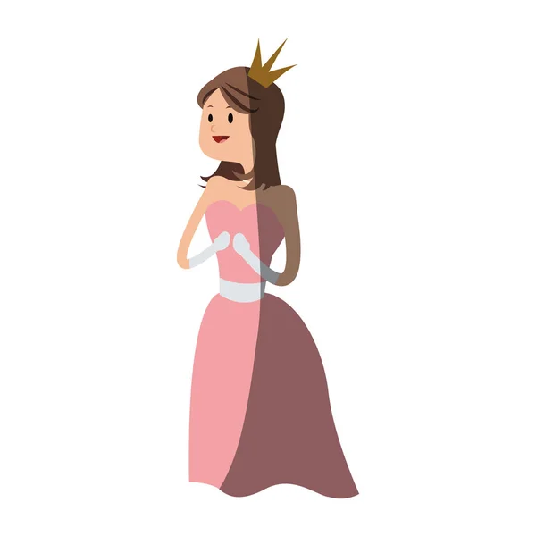 Icono de dibujos animados princesa — Vector de stock