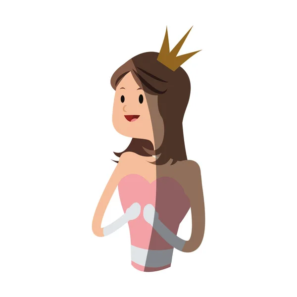 Icono de dibujos animados princesa — Vector de stock