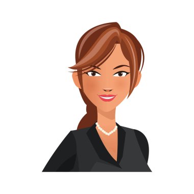 iş kadını çizgi film simgesi