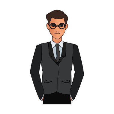 İşadamı çizgi film simgesi