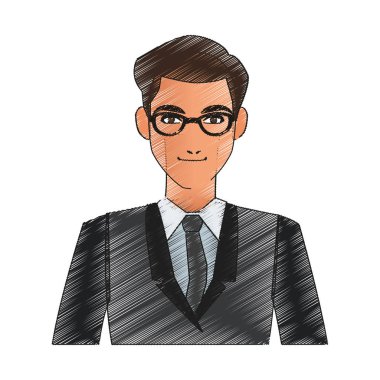 İşadamı çizgi film simgesi