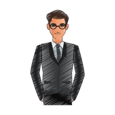 İşadamı çizgi film simgesi