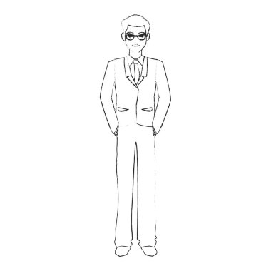 İşadamı çizgi film simgesi