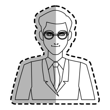 İşadamı çizgi film simgesi