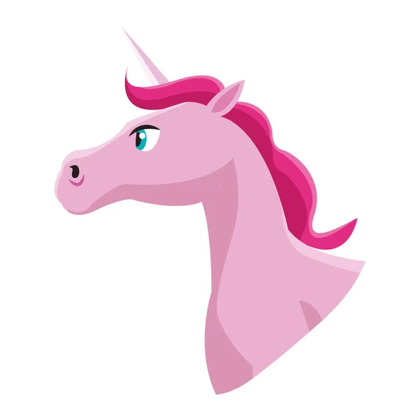 Icono de unicornio rosa — Archivo Imágenes Vectoriales