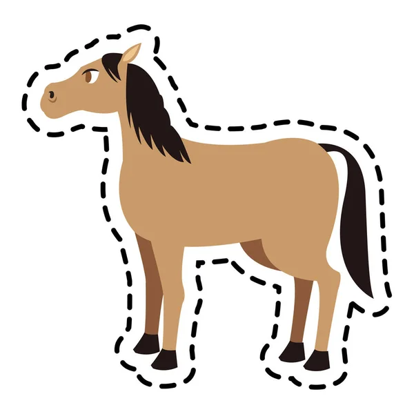 Εικονίδιο καρτούν άλογο — Διανυσματικό Αρχείο