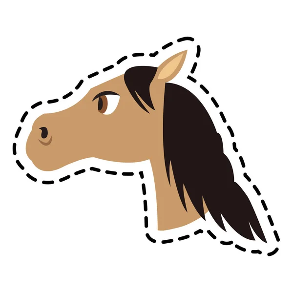 Paard cartoon icoon — Stockvector